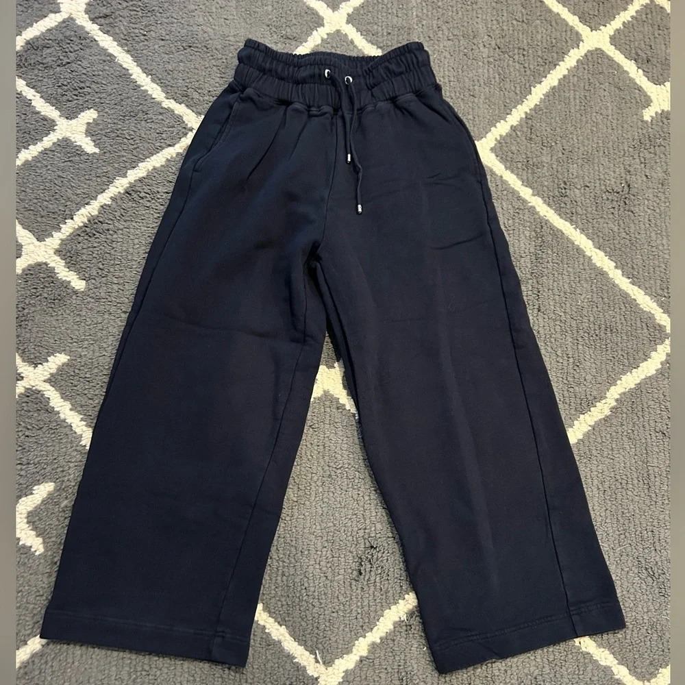 Frame Wide Leg Sweatpants Dark Navy